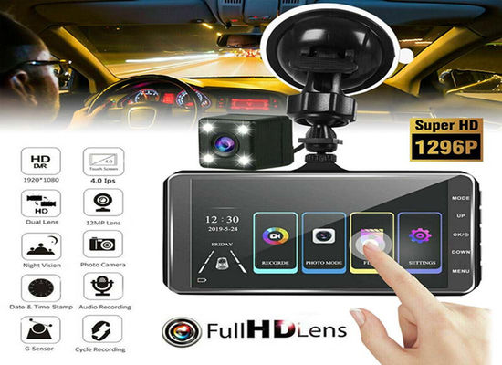 Registrador de conducción de lente dual de coche ODM con GPS gran angular de 170 grados