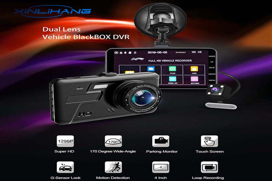 Cámara de la versión de la noche de la leva de la rociada del Dvr del coche video granangular del LCD FHD1080P de 4 pulgadas