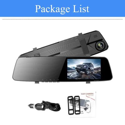 FHD 1080P Mini Monitoreo de estacionamiento Espejo retrovisor Grabador de coche Cámara de doble lente 5V