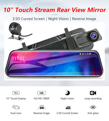 32GB 10 pulgadas Vehículo Blackbox DVR Dash Cam FHD 1080p Stream Media