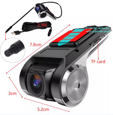 FCWS LDWS Videocámara para automóvil FHD 1080P Vehículo Blackbox DVR Lente dual