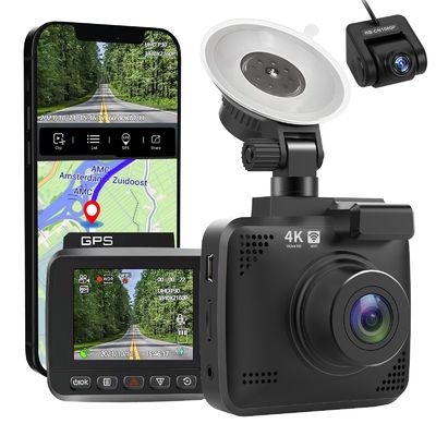 La visión nocturna 4K GPS de SONY IMX335 estralla la leva Dual Camera 170 cámara del coche del FOV DVR del grado