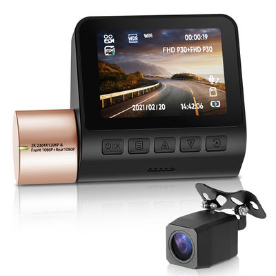 Lente dual Invisible Dash Cam DVR Visión nocturna WDR GPS incorporado