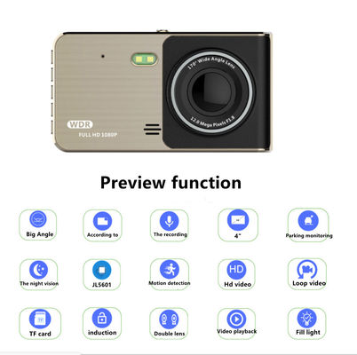 Cámara de la rociada del sensor de movimiento del registrador de 1080P DVR con la cámara reversa