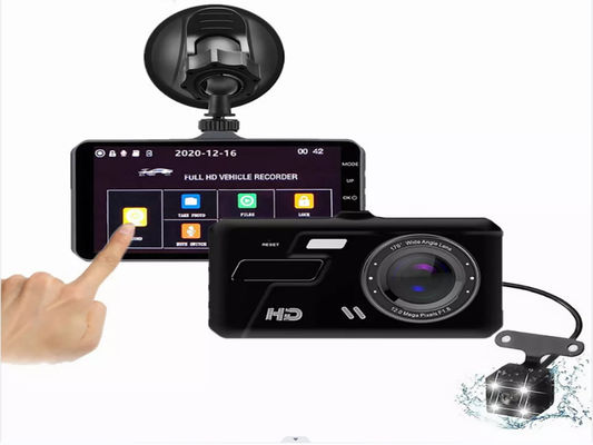 XINLIHANG 1080P Cámara de tablero frontal e interior de 4 pulgadas con indicador de velocidad