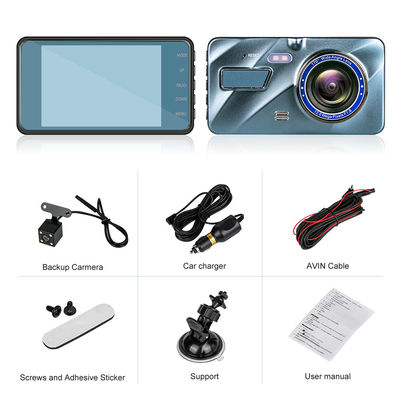 Cámara de la rociada recargable 1080FHD de la cámara DVR del coche de la lente dual con la detección de movimiento del G-Sensor