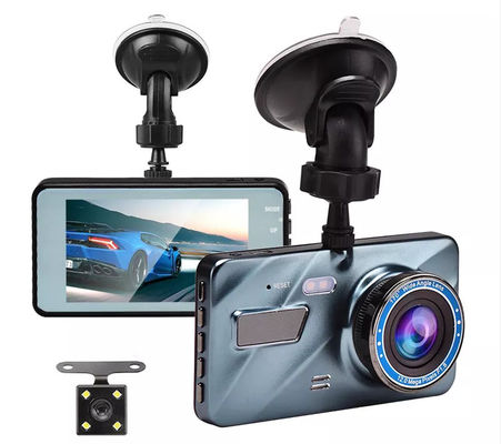 Vehículo WDR IPS Pantalla táctil Video Dash Cam Recorder Blackbox Dual Lens