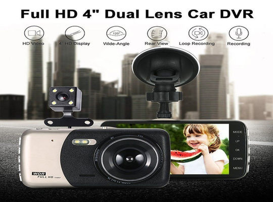 Cámara granangular de la rociada del coche DVR 1080P 4 pulgadas pantalla táctil de 170 grados IPS