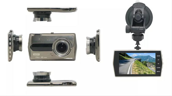 Grabador dual de la leva de la rociada del coche DVR de HD 1080P cámara delantera y trasera de la pantalla IPS de 4 pulgadas