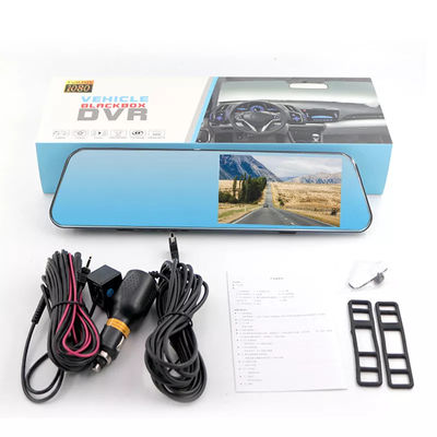 Cámara del coche de la cámara de la rociada del espejo trasero de la caja negra de 60HZ que conduce la grabadora de video 1080P