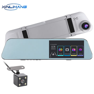 4.5 pulgadas 1080p 12MP cámara de tablero de doble vista de marcha atrás con cámara interior