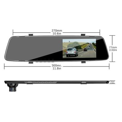 Cámara de la rociada de la visión en vivo del espejo del coche DVR con la detección de movimiento 4.5 pulgadas