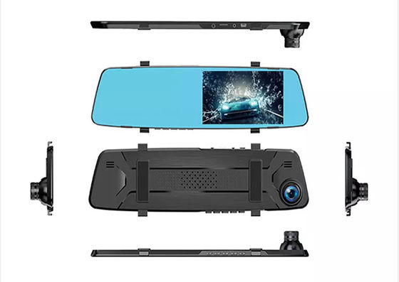 Lente dual de la leva de la rociada del espejo del coche de Blackbox DVR HD 1080P del vehículo montado en el tablero