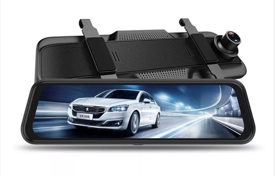 Grabadora de video con cámara DVR para coche con pantalla táctil 4G de 9,66 pulgadas