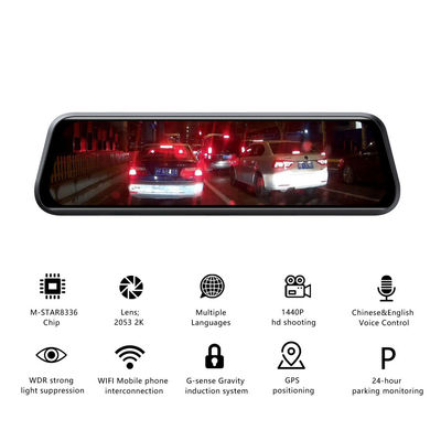 1440P Video Cardvr trasero delantero Blackbox Dash Cam Recorder AI Control de voz