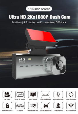 WIFI APP IPS pantalla completa GPS salpicadero cámara grabadora espejo 3,16 pulgadas
