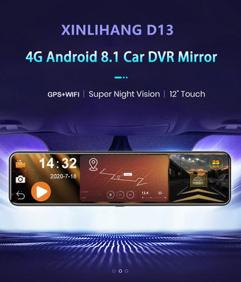 uSB Android 8.1 4g Espejo HD1080P Coche DVR Cámara blackbox Con ADAS Wifi Navegación GPS