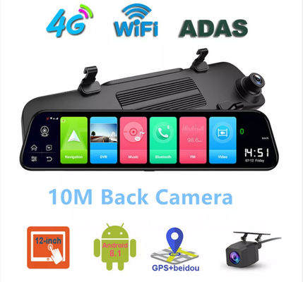 videocámara FHD 1080p DVR 12inch del coche del vehículo de la navegación GPS de 4G ADAS Android