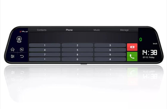 Navegación GPS del registrador 32GB del coche del espejo retrovisor del coche DVR FHD1080P de 12 pulgadas ADAS 4G