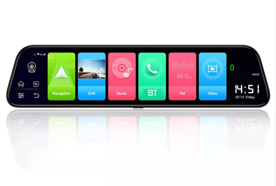 ADAS 4G Android espejo retrovisor levas de la rociada de 360 ​​grados delante y detrás 12 pulgadas
