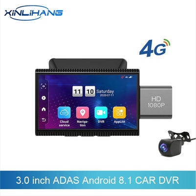 4G 3 pulgadas Android 8.1 ADAS Dual Micro Dvr Dash Cam con sistema DVR 128G 24H