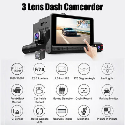 FHD Videocámara digital Coche DVR 1080p Gps Pantalla táctil Android DVR Dashcam