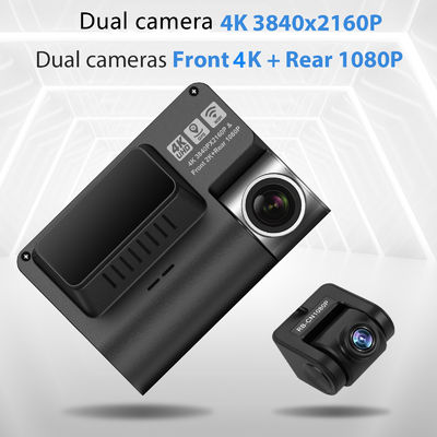 3 cámara del tablero de instrumentos del coche DVR de WIFI GPS de la leva de la rociada de la pantalla UHD 4K GPS de la pulgada IPS