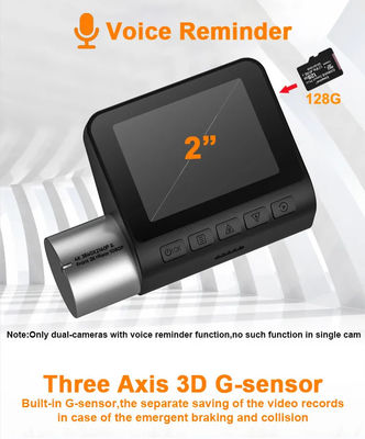 2 pulgadas 4K GPS Dash Cam Auto Driving Recorder Car DVR Vista posterior